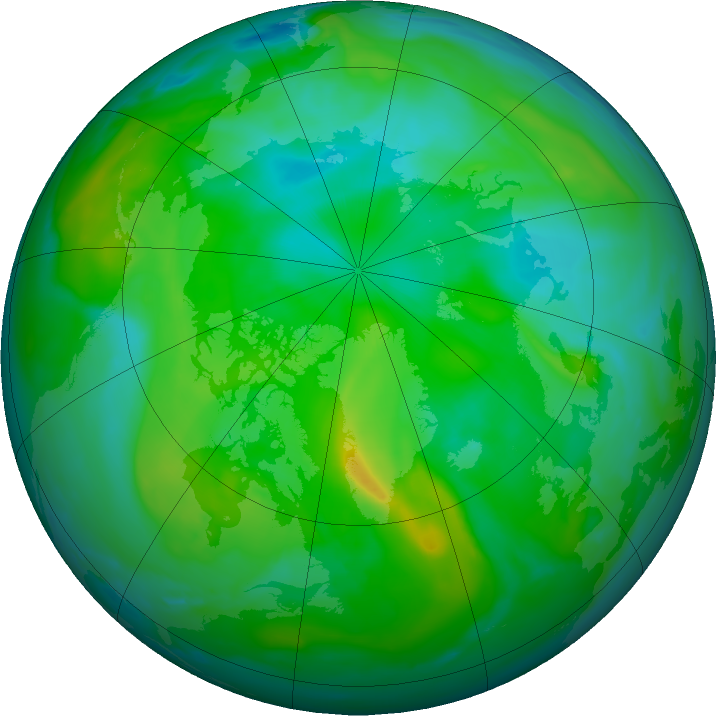 Arctic ozone map for 31 August 2024